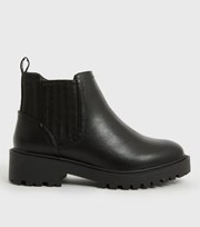 New Look Extra Wide Fit Black Chunky Chelsea Boots